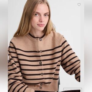 Madewell Raglan-Sleeve Cropped Cardigan jn Merino Wool